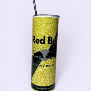 Red Bull Black and Gold Tumbler