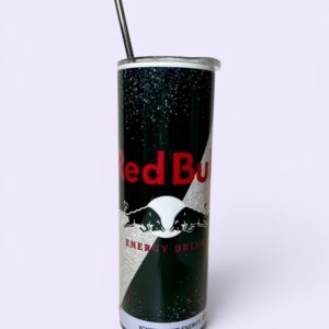Red Bull Black And Silver Tumbler